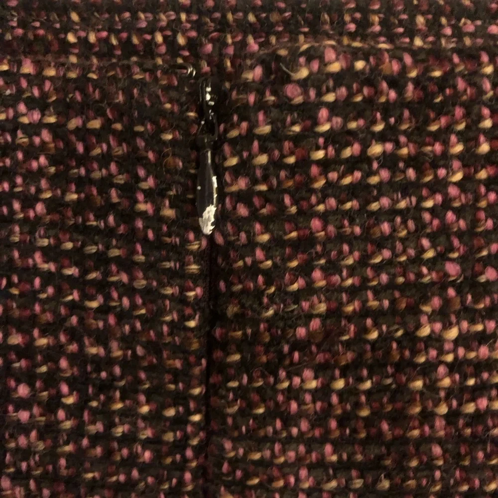 Ann Taylor Tweed Pencil Skirt with Fringe Detail Size 10
